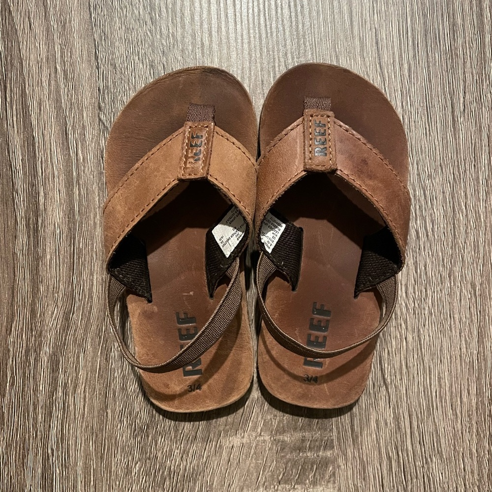 Reef leather flip flops infant/toddler 3/4